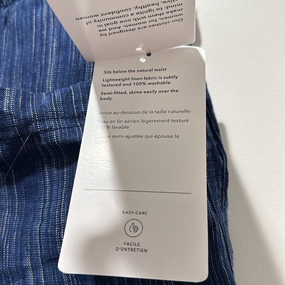 Athleta Cabo Linen Textured 4” Short Blue (NWT) - Picture 7 of 7